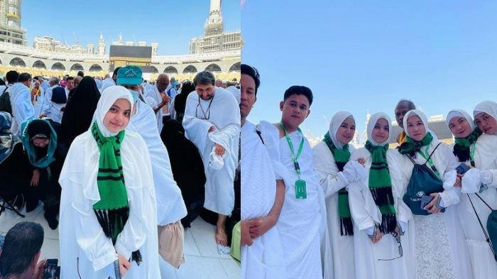 Putri Isnari pergi haji bersama keluarga sang calon suami, Abdul Azis