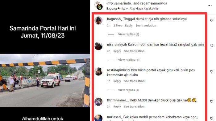Reaksi warga Samarinda mengenai peninggian portal Jembatan Mahkota II Samarinda.
