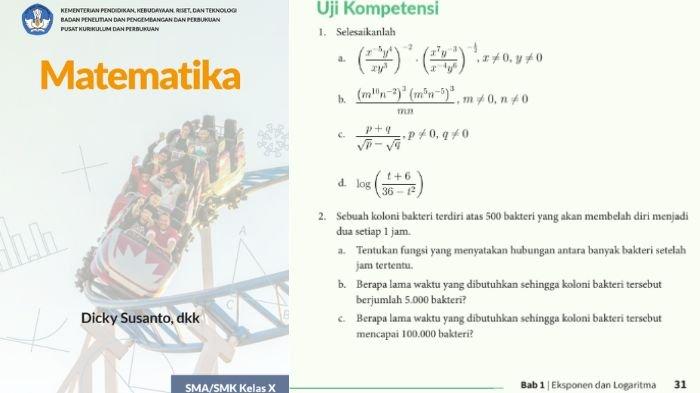 Soal Matematika kelas 10 SMA Kurikulum Merdeka halaman 31, cek kunci jawabannya