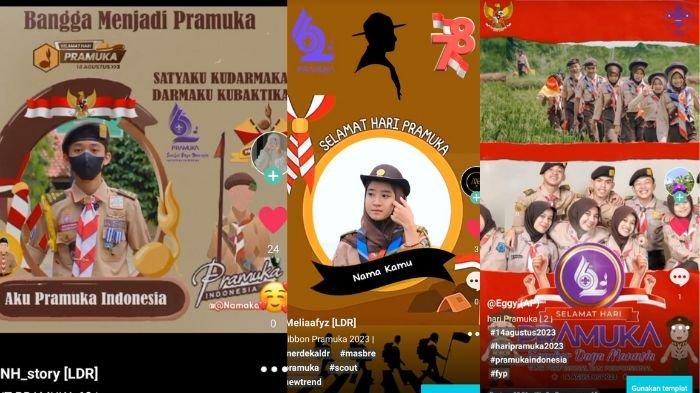 Template CapCut Hari Pramuka 2023, gratis pasang foto di twibbon video
