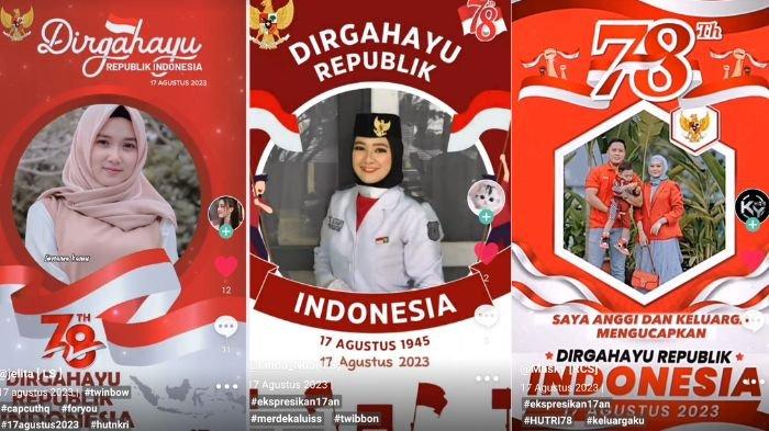 Template CapCut 17 Agustus, ucapkan HUT ke-78 RI dengan twibbon video