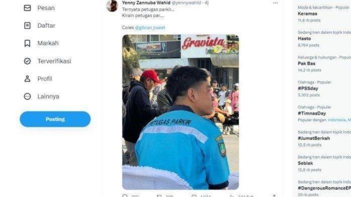Cuitan Yenny Wahid di Twitter yang menggoda Gibran.