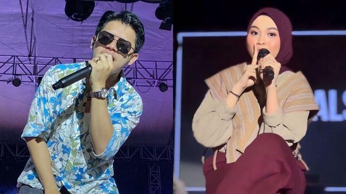 Rony Parulian dan Salma Salsabil konser di Lapangan Tennis Indoor Balikpapan, Jumat (18/8/23).