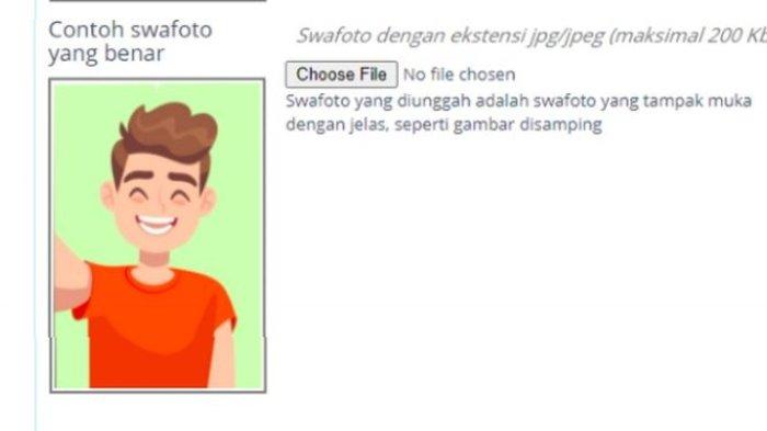 Swafoto yang diunggah saat mendaftarkan akun SSCASN
