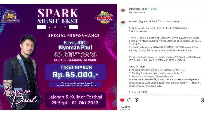 Nyoman Paul bakal konser di Samarinda