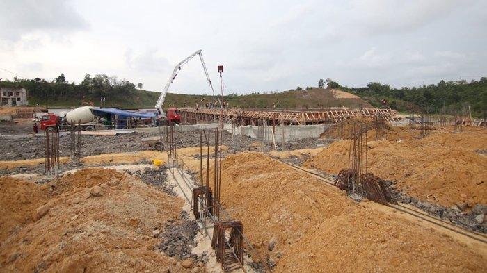 Proyek Pembangunan Sekolah Terpadu di Balikpapan Regency, Kota Balikpapan, Kalimantan Timur. TRIBUNKALTIM.CO/DWI ARDIANTO