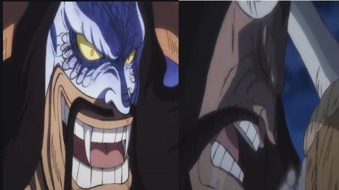 Pada anime One Piece episode 1074 memperlihatkan fokus pertarungan Kaido dan Luffy.