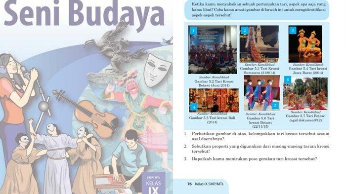 Soal Seni Budaya kelas 9 SMP halaman 76, cek kunci jawabannya
