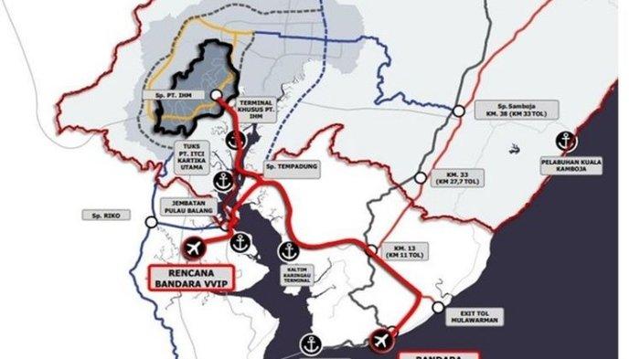 Gambar jaringan tol di IKN Nusantara (dalam penyelesaian konstruksi)