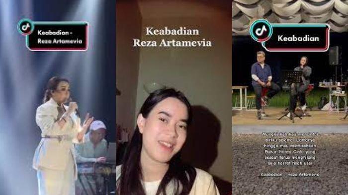 Lirik lagu viral Keabadian - Reza Artamevia yang banyak dipakai sebagai sound di konten TikTok.