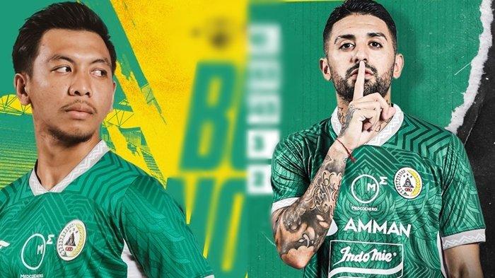 Wahyudi Hamisi dan Jonathan Bustos, PSS Sleman. 