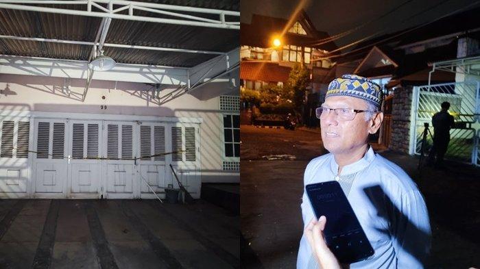 Kondisi TKP ditemukannya jasad ibu-anak yang sisa tulang di Cinere, Depok. (Foto kanan) Ketua RW 16 Perumahan Bukit Cinere Indah, Herry Meidjiantono.