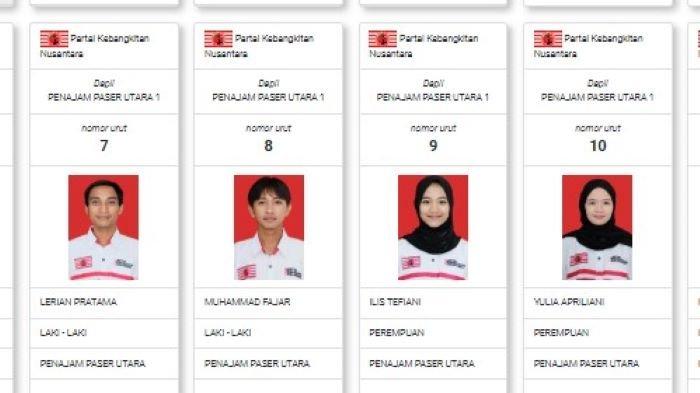 Inilah daftar nama caleg Partai Kebangkitan Nusantara untuk DPRD PPU Daerah Pemilihan (Dapil) Penajam Paser Utara 1, 2 dan 3 lengkap foto.