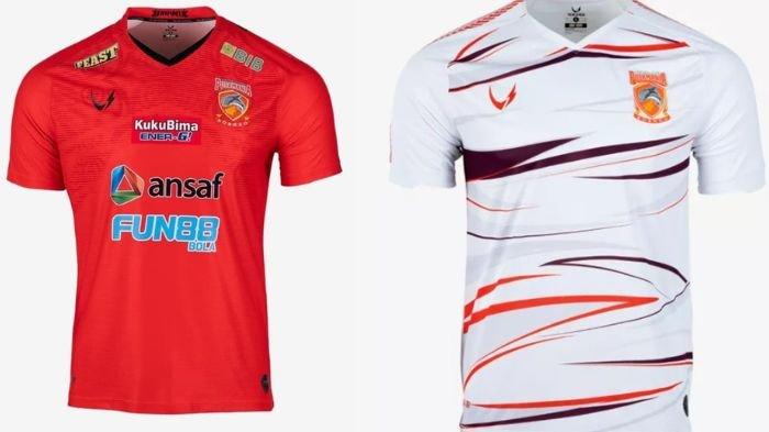 Jersey kandang (kiri) dan tandang (kanan) Borneo FC tahun 2020