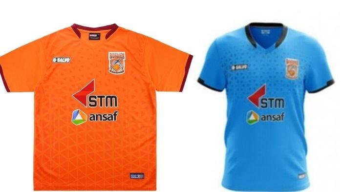 Jersey kandang (kiri) dan tandang (kanan) Borneo FC 2018