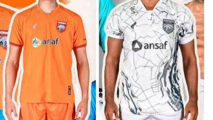 Jersey kandang (kiri) dan tandang (kanan) Borneo FC tahun 2023-2024