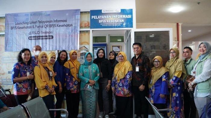 Kegiatan launching POROS RSUD Beriman ini dilakukan langsung oleh Kepala Dinas Kesehatan Kota Balikpapan, dr. Andi Sri Juliarty, Kepala Cabang BPJS Kesehatan Balikpapan, Sarman Palipadang dan segenap tim dari RSUD Beriman Balikpapan. Foto: HO/BPJS Kesehatan. 