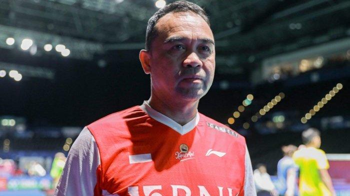 Kabid Binpres PBSI, Rionny Mainaky. Permintaan maaf PBSI setelah gagal bawa pulang medali di Asian Games 2023 dan jadi catatan terburuk sepanjang sejarah badminton Indonesia.