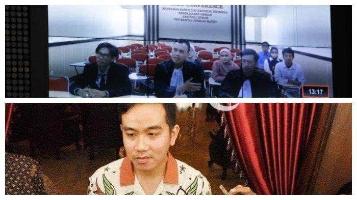 Atas: Mahasiswa Fakultas Hukum, Almas Tsaqibbirru menguji ketentuan batas usia paling rendah 40 tahun sebagai syarat menjadi capres dan cawapres. Bawah: Wali Kota Solo, Gibran Rakabuming Raka.
