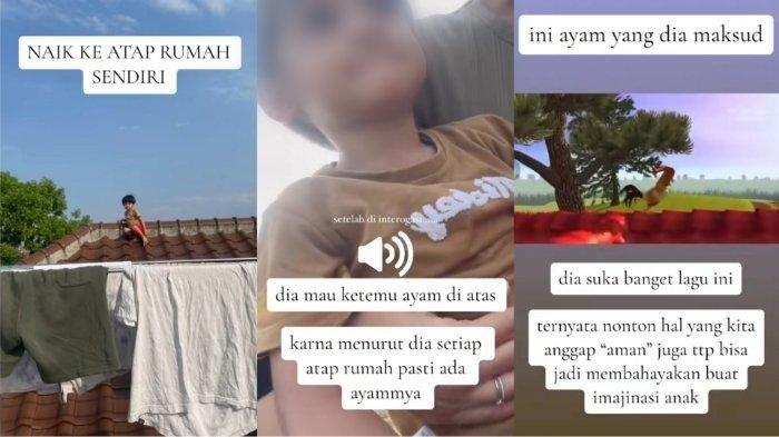 Viral balita di Bandung, Jawa Barat, naik ke atas genteng karena terinspirasi dari kartun favoritnya.