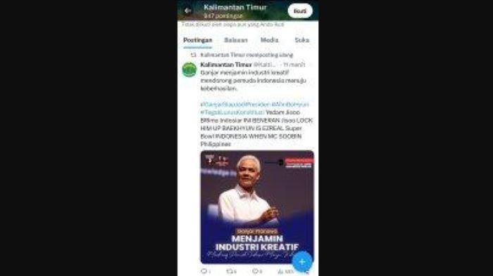 Badan Pengawas Pemilu Provinsi Kalimantan Timur atau Bawaslu Kaltim telah mendapat laporan terkait penyalahgunaan logo Pemerintah Provinsi di aplikasi 'X' oleh akun oknum.