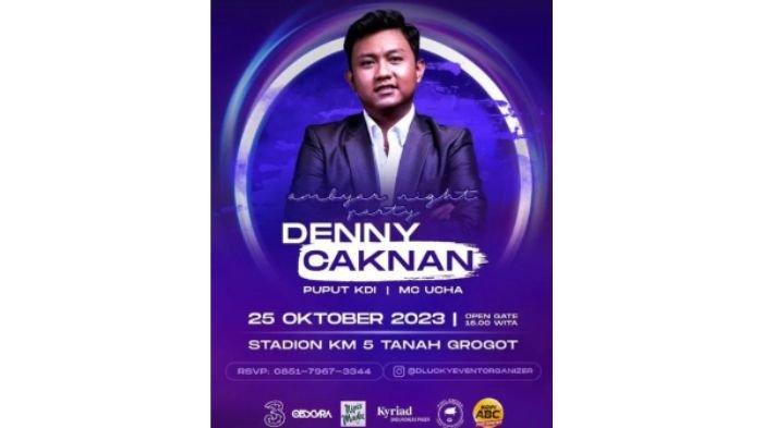 Konser Denny Caknan di Tanah Grogot hari ini, Rabu 25 Oktober 2023.