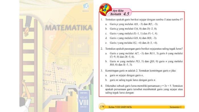 Soal Matematika kelas 8 SMP halaman 176, cek kunci jawabannya.
