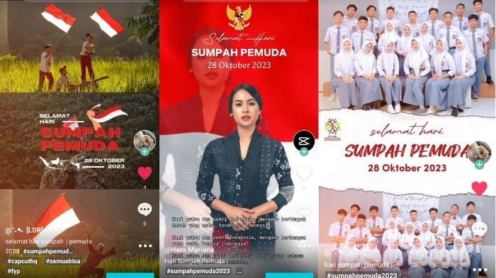 Template CapCut Hari Sumpah Pemuda 2023, gunakan twibbon video dan bagikan ke medsos untuk merayakannya.