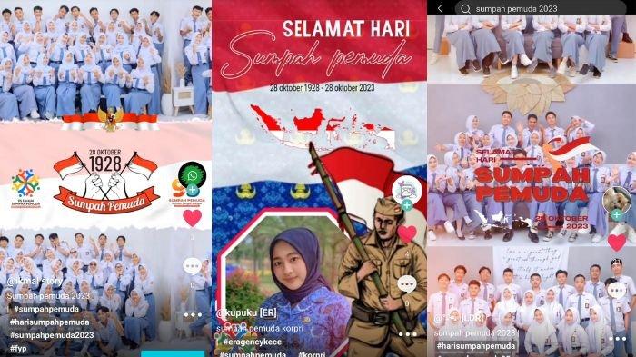 Template CapCut tema Hari Sumpah Pemuda 2023, pakai twibbon video gratis.