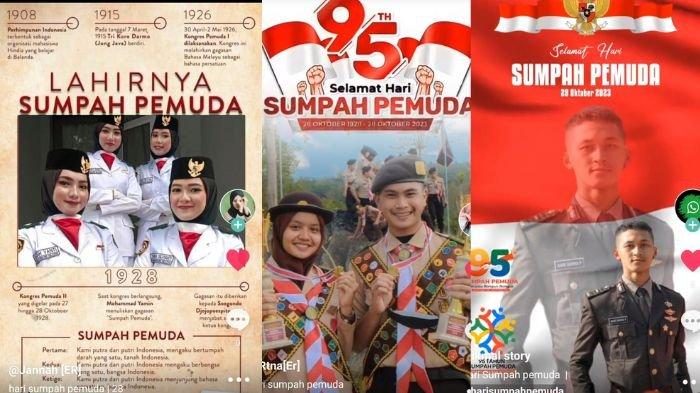 Template CapCut untuk peringati Hari Sumpah Pemuda 2023, pakai twibbon video gratis dan bagikan ke IG/WA