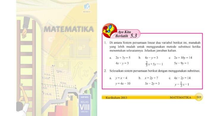 Soal Matematika kelas 8 SMP halaman 219, cek kunci jawabannya.