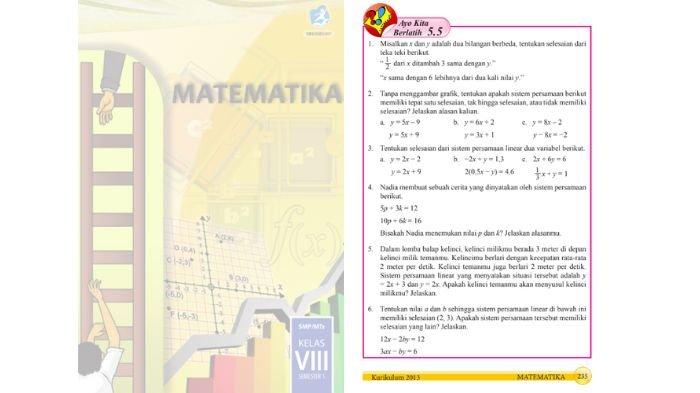 Soal Matematika kelas 8 SMP halaman 235, cek kunci jawabannya