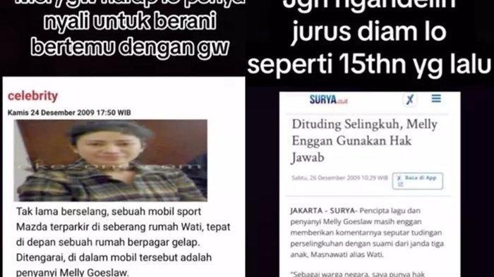 Lewat akun @panca.masna, wanita itu menantang untuk bertemu dan mengungkit soal dugaan perselingkuhan yang dilakukan oleh Melly Goeslaw.