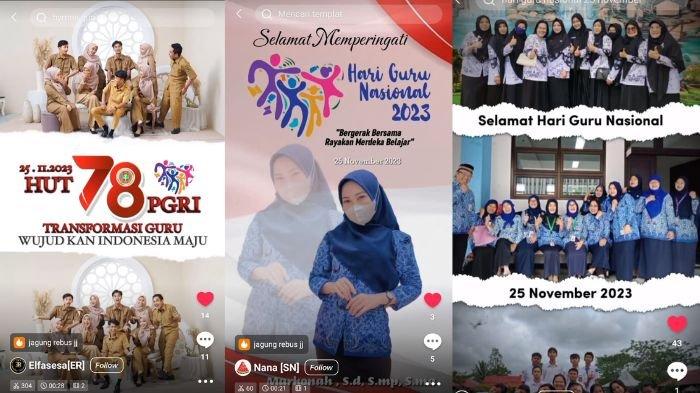 Template CapCut gratis, bisa gunakan twibbon video untuk merayakan Hari Guru Nasional 2023.
