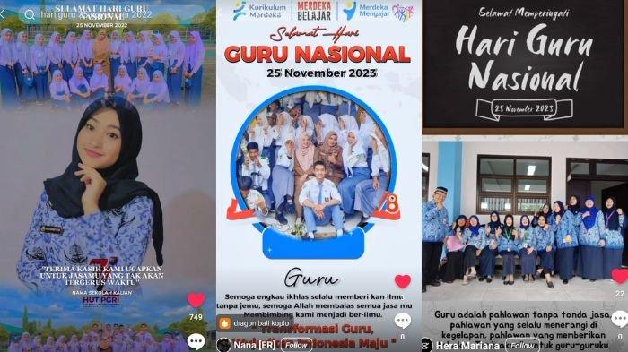Template CapCut Hari Guru Nasional 2023, pakai twibbon video gratis untuk mengucapkannya dan bagikan ke WA/IG.