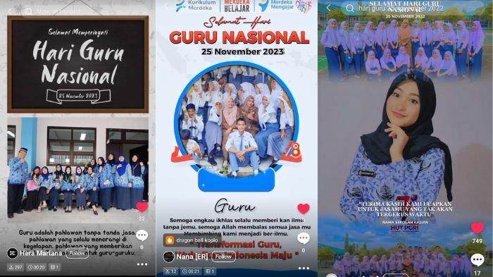 Template CapCut Hari Guru Nasional 2023 yang bisa digunakan hari ini lengkap cara pakai twibbon video gratis dan bagikan ke IG/WA