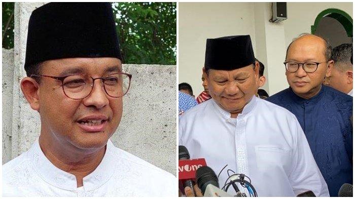 Foto kolase Anies Baswedan (kiri) dan Prabowo Subianto (kanan). 