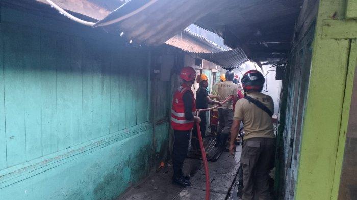 Lokasi kebakaran petak atau kios kuliner Pasar Klandasan, Balikpapan, Kalimantan Timur.