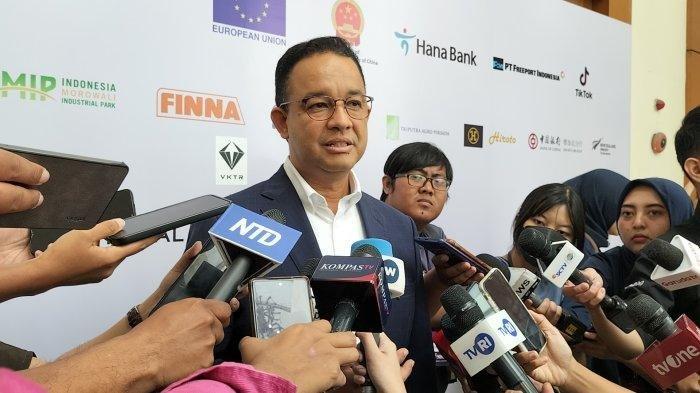 Calon presiden (capres) RI nomor urut 1, Anies Baswedan, saat ditemui di Hotel Grand Sahid Jaya, Jakarta, Sabtu (2/12/2023)