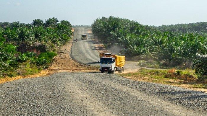 Ilustrasi jalur mengarah ke Pelabuhan Buluminung di Kabupaten Penajam Paser Utara, Provinsi Kalimantan Timur.