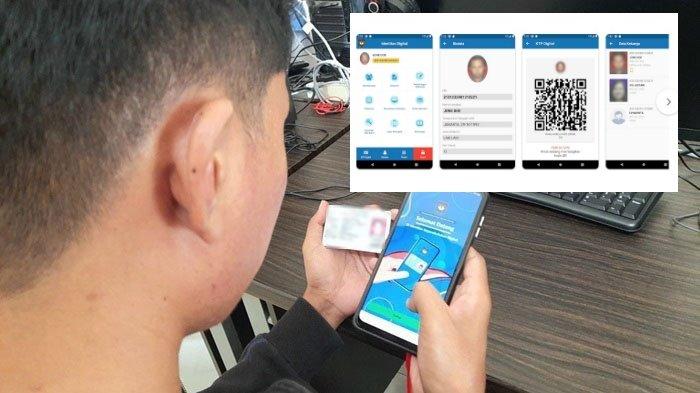 Ilustrasi pembuatan KTP digital. 
