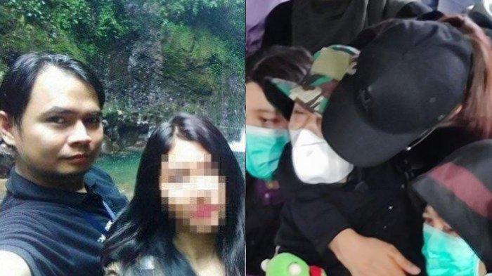 Kiri: Panca Darmansyah dan istrinya, D. Kanan: D ibu dari empat anak yang dibunuh ayahnya di Jagakarsa, Jakarta Selatan, saat pemakaman mereka di TPU Perigi,Sawangan Depok, Jawa Barat, Minggu (10/12/2023). Usai bunuh 4 anaknya di Jagakarsa, Panca Darmansyah tidur serumah dengan jasad anak. Selain itu, Panca Darmansyah juga 4 hari tidak makan dan minum