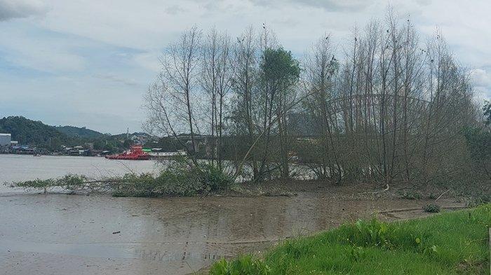 Spanduk pengumuman penutupan sementara Taman Bebaya akibat kembalinya serangan hama ulat bulu. Baru dua minggu dibuka, Taman Bebaya Samarinda, Provinsi Kalimantan Timur, kembali ditutup sementara untuk umum, Kamis (14/12/2023).