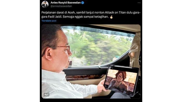 Anies Baswedan nonton Anime Attack On Titan