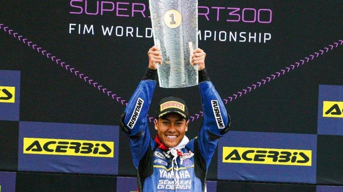 Masuk dalam daftar pembalap yang bakal berlaga di WorldSSP300 di 2024 tentunya sangat membahagiakan bagi Aldi Satya Mahendra.