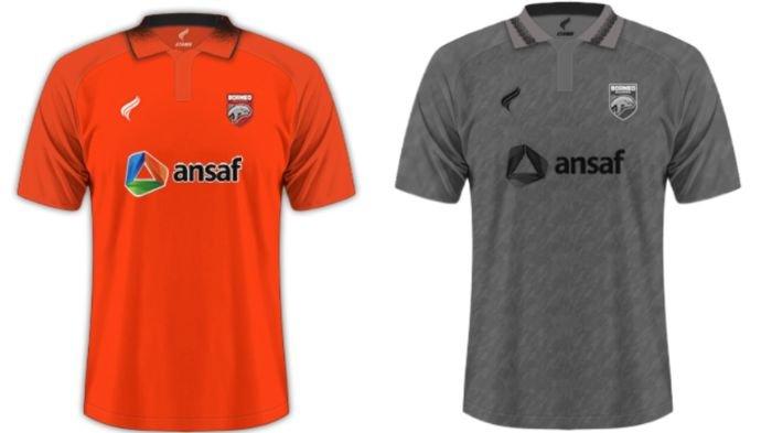 Jersey kandang (kiri) dan tandang (kanan) Borneo FC tahun 2022-2023