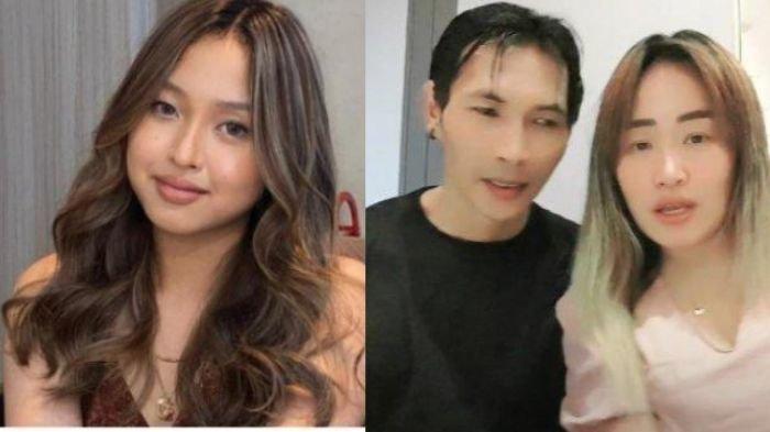 Potret Michelle Ashley putri Pinkan Mambo (kiri), Pinkan Mambo dan suami barunya Arya Khan (kanan).