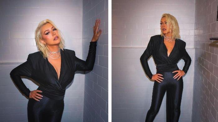 Christina Aguilera dengan postur tubuhnya yang lebih ramping karena jalani Rainbow Diet.