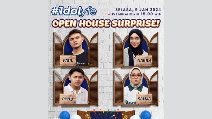 IdoLyfe hari ini tema 'Open House Surprise' bersama Paul, Nabila, Rony, Salma Indonesian Idol, akses live streaming RCTI untuk menyaskikannya.