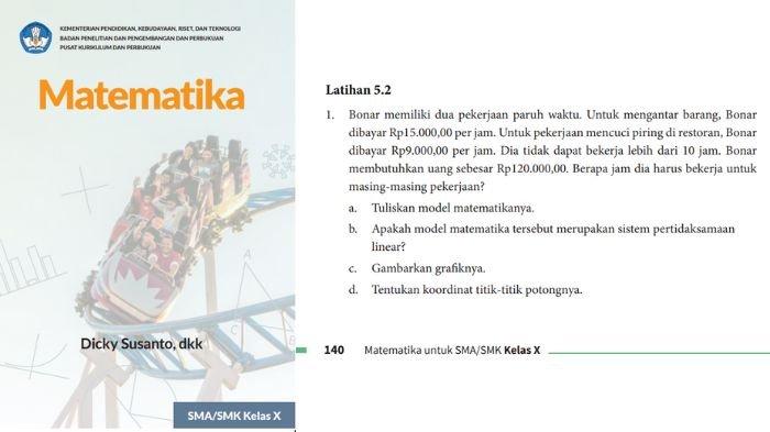 Soal Matematika halaman 140 kelas 10 SMA, simak kunci jawabannya.